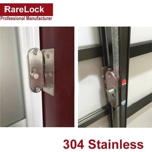 Stainless Latch Sliding Door Lock Dead Bolt for Women Dress Fitting Room Bedroom Bathroom Accessories Barn DIY Rarelock MS447 a