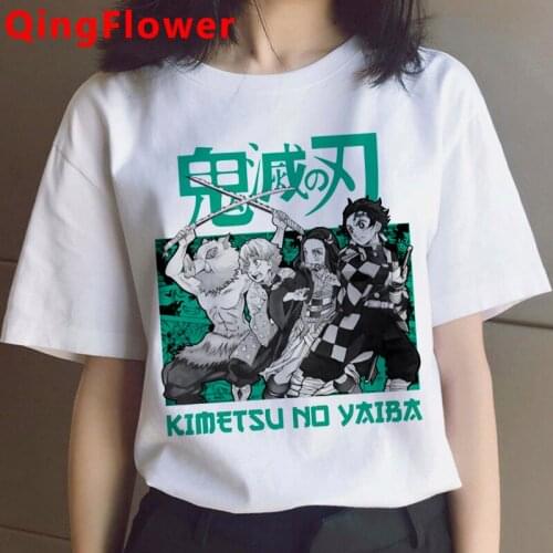 Demon Slayer Kimetsu No Yaiba Tanjiro Kamado t shirt female couple clothes ulzzang grunge casual summer top t-shirt ulzzang