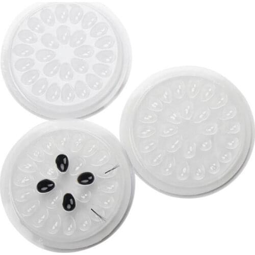 10pcs Disposable False Eyelashes Glue Holder Pallet Plastic Eyelash Extension Glue Pads Fake Eyelash Stand Holder