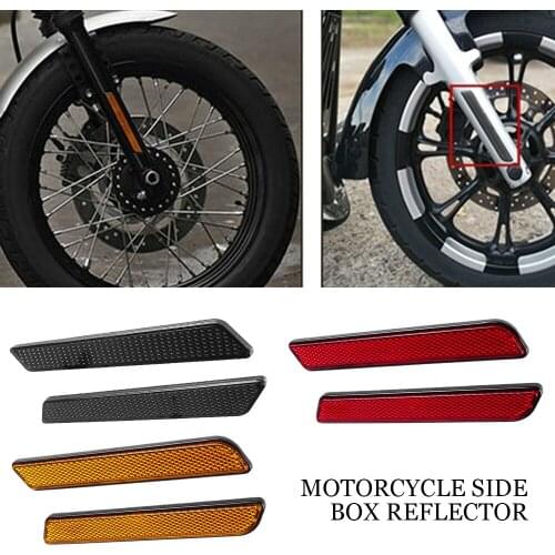 2Pcs Motorcycle Saddlebag Guard Reflective Strip For Harley Touring Street Glide Road King FLT/FLHT Motor Decoration Accessories
