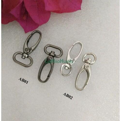 20pcs/lot 9mm 13mm Silver nickle/Black nickle Alloy Swivel Clasps Snap Key Hooks DIY Key Chain Ring Free Shipping BUK-20171222