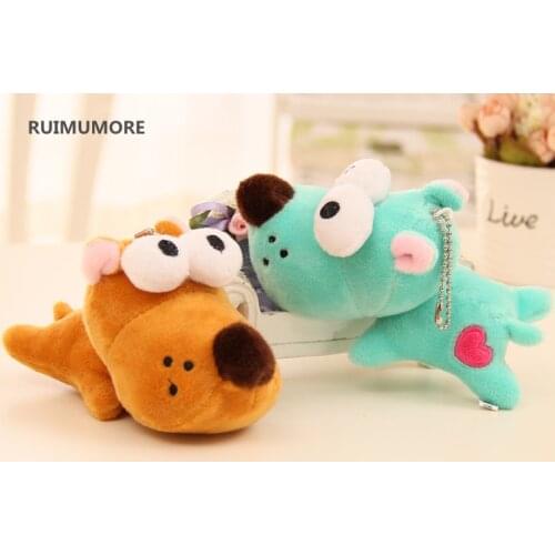 20pcs wholesale new big head dog 10CM Approx. - Stuffed Plush Animal toy doll ; keychain Pendant Kids Gift Plush Toys