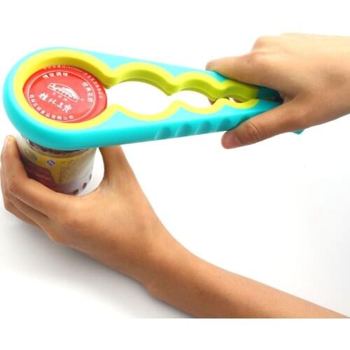 Household Kitchen Multifunction Opener Non-slip Twist Cap Bottle Cap Launcher Opener For Cans Jar