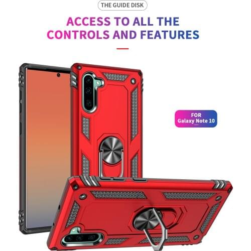 For Samsung Galaxy Note 10 Plus Cases Shockproof Armor Case Ring Stand Bumper Phone Back Cover For Samsung Note 10 Phone Case