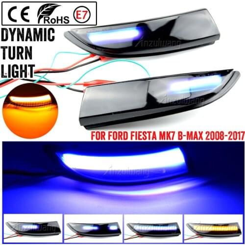 Clignotant dynamique pour Ford Fiesta b-max 2008 – 2017, 2 pièces, LED, indicateur de rétroviseur, répéteur