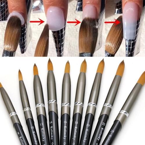 Nail Brush Kolinsky Sable Nail Drawing Nail Tool Easy To Use Beauty Nails Tool Manicure 9 Size Brushes