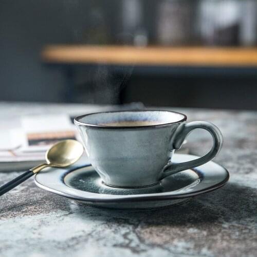 Coffee Triangle Cup Ice Crack Glaze Afternoon Tea Ceramic Tableware Drinkware Cup (No Saucer) Milk Cup coffee cup