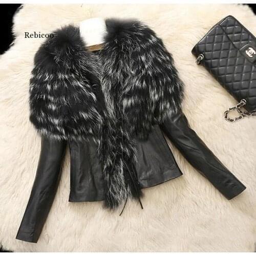 Autumn Winter Europe America New Fashion Imitation Raccoon Wool Sheep Leather Simulation Leather Jacket S-6Xl,yellow,white,black