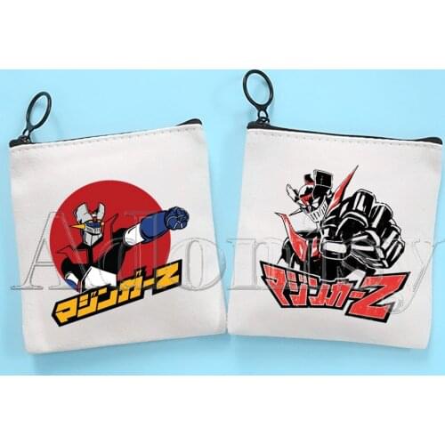 Mazinger Z Canvas Coin Purse Coin Purse Collection Canvas Bag Small Wallet Zipper Key Bag Hand Gift