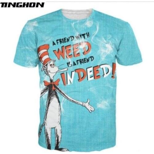 New Fashion Womens/Mens A Friend with Weed Indeed Funny 3D Print Casual T-Shirt XS-7XL