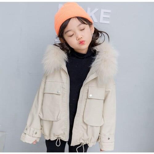 New 2021 Winter Thicken Jacket Girl Kids Windbreaker Coats Fashion Children Hooded Trench Coat for Toddler Warm Outerwear D162