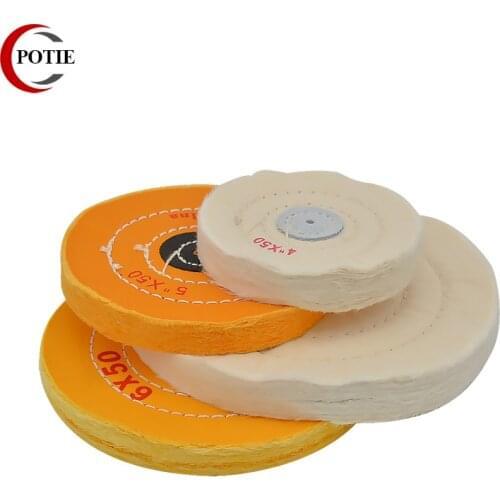 White Yellow Cloth Buffing Wheels Grinder For Gold Silver Jewelry Metal Wood Polishing Abrasive Tools