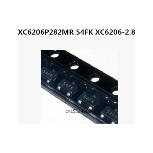Original new 100pcs/ XC6206P282MR SOT-23 54FK 2.8V XC6206-2.8