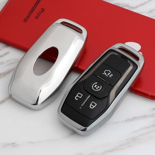 Silver Soft Protective key Case Shell Cover for Ford Taurus Lincoln MKZ MKC MKX