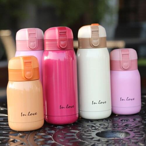 200ml/360ml Cute Candy Mini Thermos Cup Kids Cartoon Hot Water Bottle Stainless Steel Thermal Coffee Mug Vacuum flask insulated