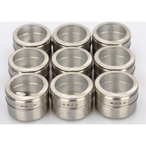 1PC Stainless Steel Spice Jars Salt Seasoning Pepper Storage Container Kitchen Barbecue Outdoor Spice Bottles Seasoning Box