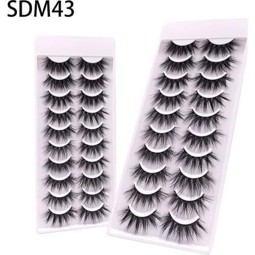 10Pairs 3D Eyelashes Hand Natural Long Faux Mink Lashes High Quality Eyelashes Extensions Maquiagem Makeup False Lashes