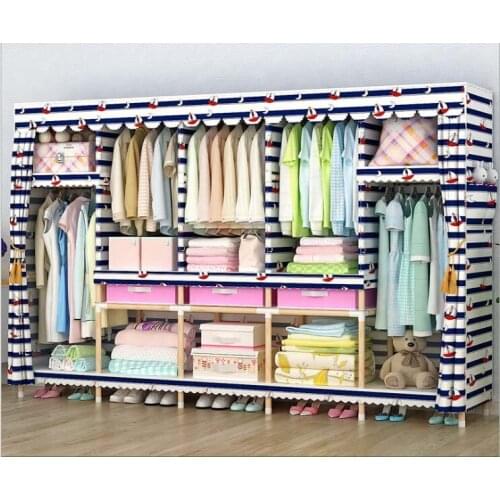 10 setes solid wood wardrobe easy assembled wardrobe length 210 cm