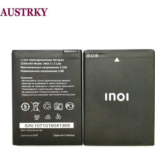 2pcs New 2250mAh Polymer Smart Mobile Phone Battery Batteries For INOI 3 Lite INOI3 Lite + tracking code
