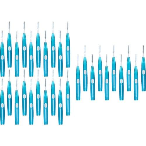 30x Push-pull Oral Care Interdental Brushes Teeth Gap Residue Cleaner Toothpick