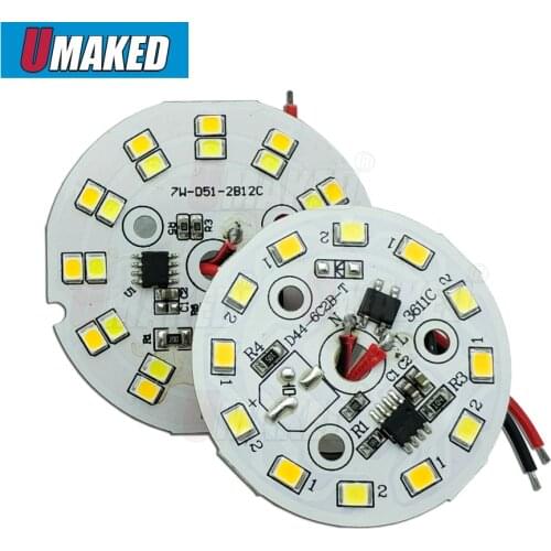 5W 7W ac220v dimming pcb panel board, Driverless led pcb with integrated IC driver, three light mode for bulb light