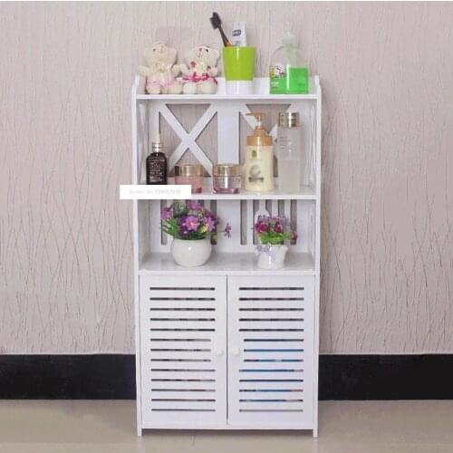 512-80 / 512-90 Floor Type Multifunctional Tissue Storage Rack Toilet Vanity Side Cabinet Waterproof Bathroom Storage Cabinet