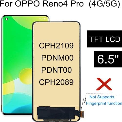6.5" TFT For OPPO Reno4 Reno 4 Pro 5G PDNM00 CPH2089 LCD Display Touch Screen Digitizer Assembly For CPH2109 LCD Display