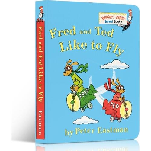 English Fred and Ted Like To Fly Peter Eastman Cardboard Book Childrens Picture Educational Book for Children Learning Toys