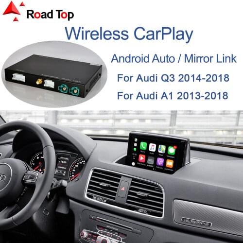 Wireless Apple CarPlay Android Auto Interface for Audi Q3 2011-2018, with Mirror Link AirPlay Car Play Functions