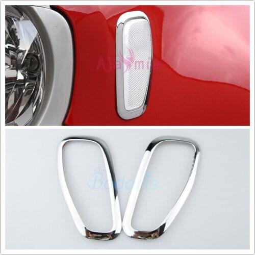 Side Lamp Cover Light Trims Bumper Panel Silver Color 2016 2017 2018 Chrome Car Styling For Jeep Renegade Accessories