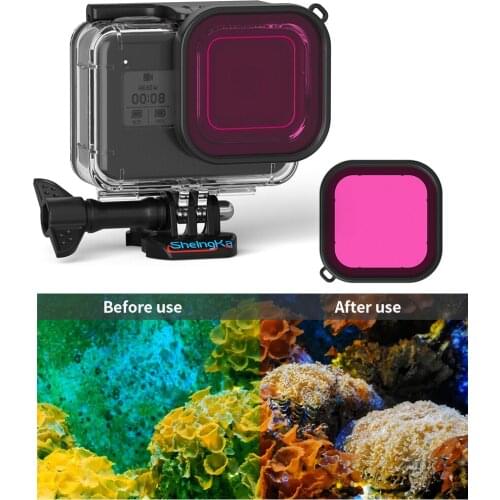 Top Deals 60M Waterproof Housing Case for GoPro Hero 8 Black Diving Protective Underwater Dive Cover for Go Pro 8 Accessories