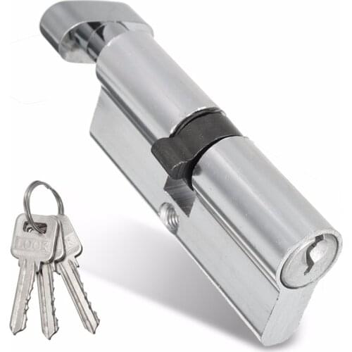 Door Lock Copper Locking Security Core Door Cylinder with 3 keys door lock Cylinder for interior doors