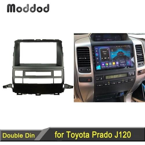 Double Din Fascia for Toyota Prado J120 Radio DVD Stereo Panel Dash Mounting Installation Trim Kit Face Frame