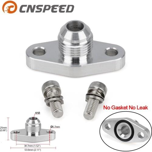 Universal 8AN Turbo Oil Return Drain Flange 38mm For K03 KKK Garrett GT15 GT17 IHI RHF4 TD04 YC101625