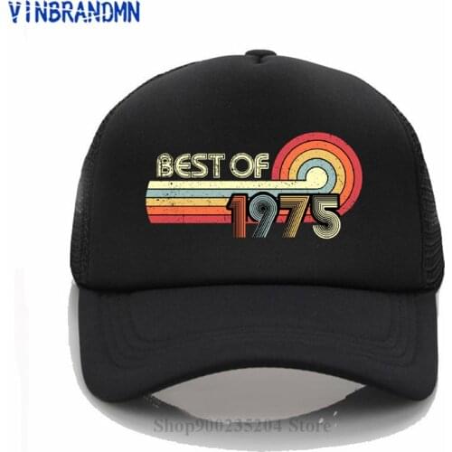 The 1975 Vintage Best of 1975 youth Baseball caps 45 Years Old summer hat Born in 1975 casual hat 45th Birthday Gift unisex hat