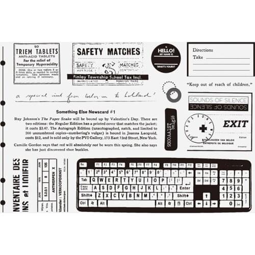 Keyboard stamp Clear Stamp for Scrapbooking Transparent Silicone Rubber DIY Photo Album Decor B475
