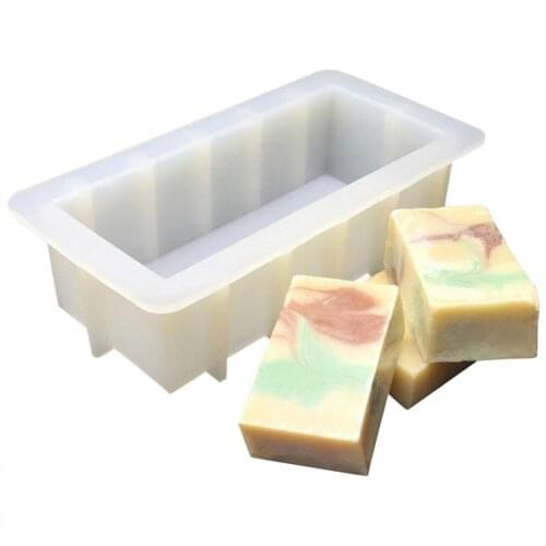 500ML Square Rendering Soap Silicone Mold Loaf Soap Making Mould Handmade Soap DIY Crafts Silicone Soap Decorating 45a