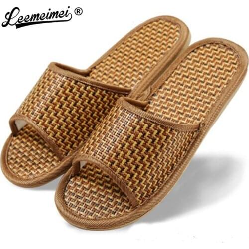 2018 Summer Cane Shoes Home Slippers Indoor Shoes Flax Slippers Non-Slip Bohemian Flip Flop Women Slippers