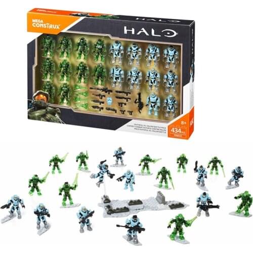 Mega Bloks Construx Halo FRM20 Faithful VS. Fallen Battle Pack -434pcs/pzs -8years old Children Toys Festival Gift Small
