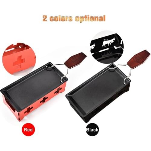 Grill Cheese Raclette Set Non-stick Griller Mini BBQ Cheese Board Baked Cheese Oven Iron Swiss Cheese Melter Pan Tray