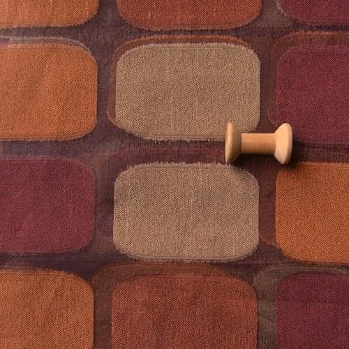 New chemical fiber tissu Coffee tridimensional patch square perspective material Cardigan skirt garment curtain DIY fabrics