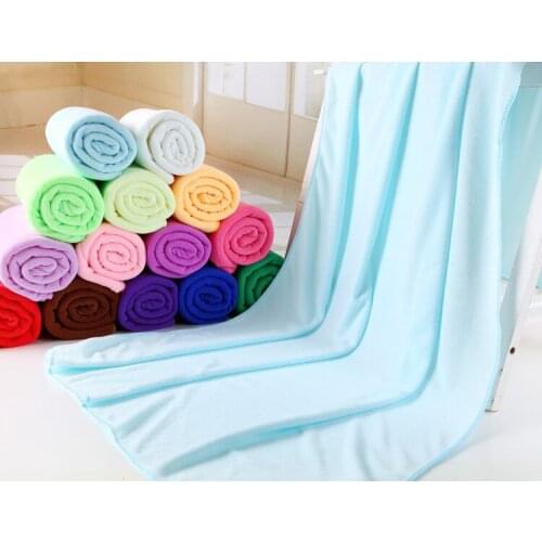 New 70x140cm Absorbent Cheap Beach Towels Microfiber Bath Towel Drying Washcloth Swimwear Shower Wiping car big towel