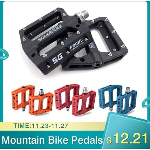 New Nylon Bicycle Pedals MTB Road Mountain Bike Platform Pedals Aluminum Alloy Flat Platform MTB Bicycle Pedal Bike Accessories