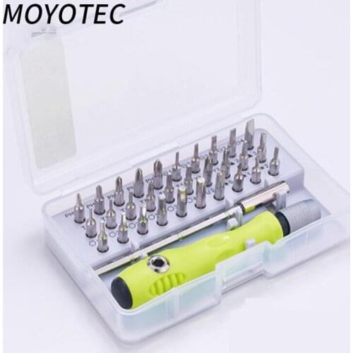 MOYOTEC 32 In 1 Screwdriver Set Precision Magnetic Screw Driver Bits Torx Hex Bit Handle Mobile Phone Repair Screwdrive Kit Tool