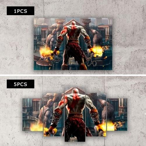 KRATOS GOD OF WAR Canvas Poster Wallpaper Decorative Wall Picture Gift Idea Office and Home Decoration Clear Image Game Painting