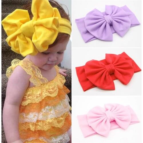 Hot sale baby hair accessories childrens big bow hairband baby headband hair accessories