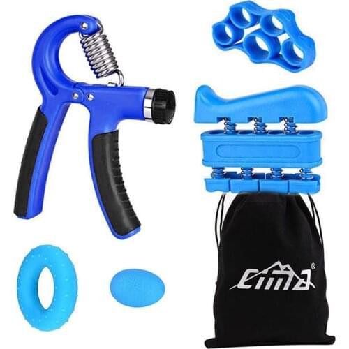 Adjustable Hand Grip Finger Strengthener Sport Hand Gripper Ring Finger Exercise Band Fitness Equipment Set Stress Relief Ball