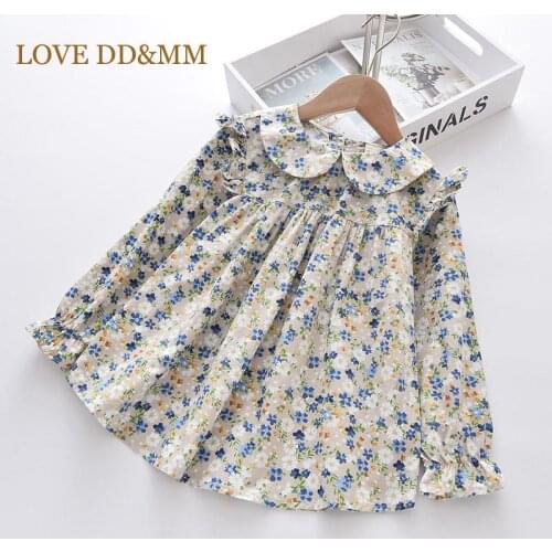 LOVE DD&MM Girls Shirts 2021 New Kids Wear Girls floral Sweet Cotton Loose Long-Sleeved Shirt For Baby Costumes