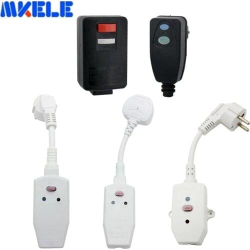 Two Plug-in / Three-pole power plug Anti-Leakage Removable Line European RCD Multi-type Leakage Protector Plug