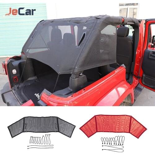 Sun Shade Cover for Jeep Wrangler Top Cover Provides UV Sun Protection for Jeep Wrangler 4-door JK 2007-2017